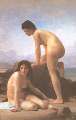 Gemälde Reproduktion von Adolphe-William Bouguereau Die Badegäste