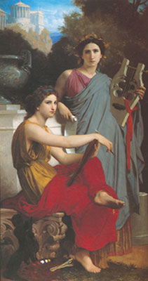 Gemälde Reproduktion von Adolphe-William Bouguereau Kunst und Literatur