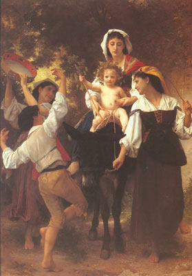 Gemälde Reproduktion von Adolphe-William Bouguereau Rückkehr von der Ernte