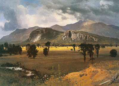 Gemälde Reproduktion von Albert Bierstadt Moat Mountain, Interval New Hampshire