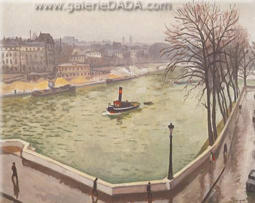 Gemälde Reproduktion von Albert Marquet La Seine and Paris