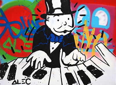 Gemälde Reproduktion von Alec Monopoly Graffiti für Klavier