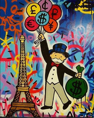 Gemälde Reproduktion von Alec Monopoly Paris