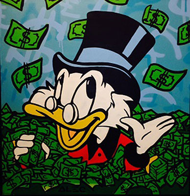 Gemälde Reproduktion von Alec Monopoly Scrooge