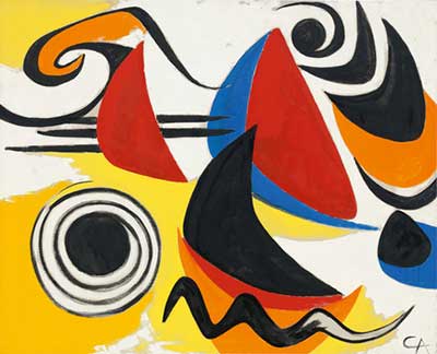 Gemälde Reproduktion von Alexander Calder Bumerangs und Schlangen