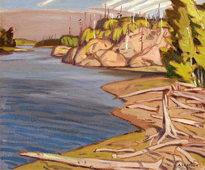 Gemälde Reproduktion von Alfred J. Casson Der Magnewan River