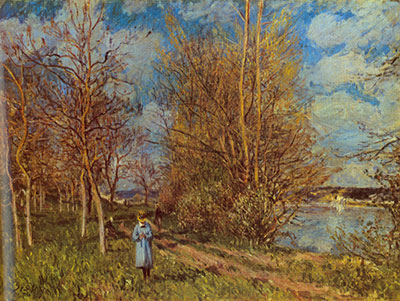 Gemälde Reproduktion von Alfred Sisley Die kleinen Wiesen im Frühjahr