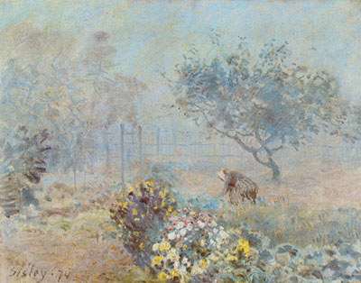 Gemälde Reproduktion von Alfred Sisley Nebliger Morgen