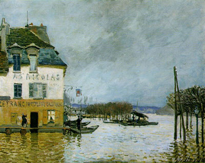 Gemälde Reproduktion von Alfred Sisley Überschwemmungen in Port-Marly