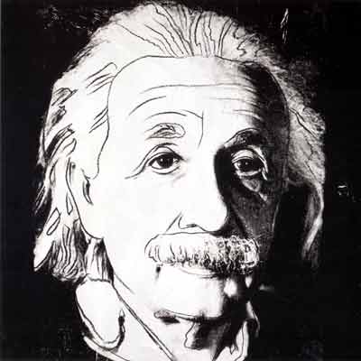 Gemälde Reproduktion von Andy Warhol Albert Einstein