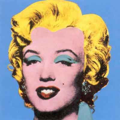 Gemälde Reproduktion von Andy Warhol Blue Shit Marilyn