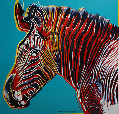 Gemälde Reproduktion von Andy Warhol Zebra