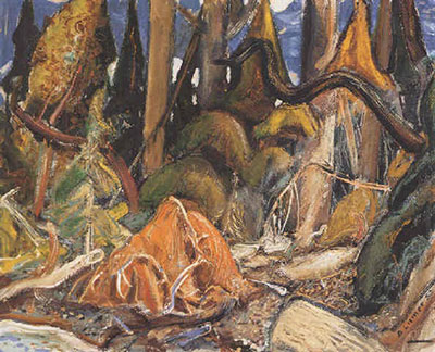 Gemälde Reproduktion von Arthur Lismer Am Fuße des Waldes, B. C.