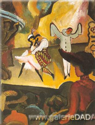 Gemälde Reproduktion von August Macke Das russische Ballett