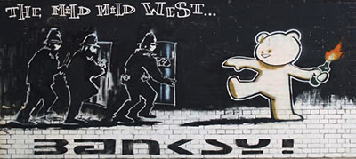 Gemälde Reproduktion von Banksy Der milde, milde Westen