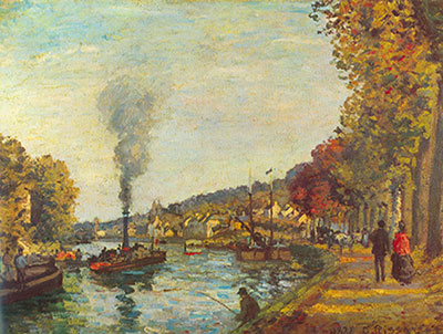 Gemälde Reproduktion von Camille Pissarro Die Seine in der Marly