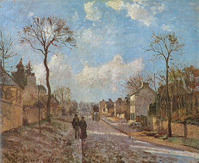 Gemälde Reproduktion von Camille Pissarro Die Straße von Louveciennes