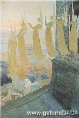 Gemälde Reproduktion von Carlos Schwabe Cloches du Soir