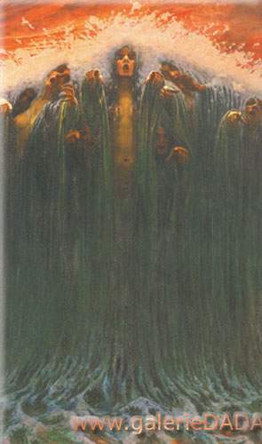 Gemälde Reproduktion von Carlos Schwabe Die Welle