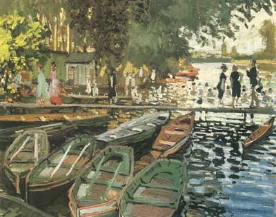 Gemälde Reproduktion von Claude Monet Badegäste in La Grenouillere