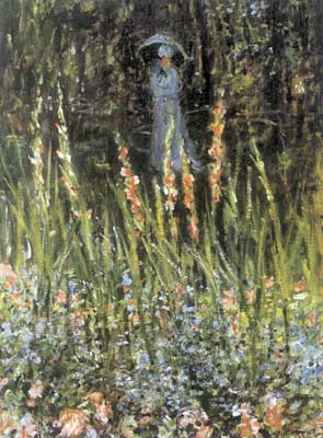 Gemälde Reproduktion von Claude Monet Der Garten, die Gladioli