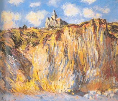 Gemälde Reproduktion von Claude Monet Der Morgendseffekt der Varangeville-Kirche