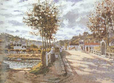 Gemälde Reproduktion von Claude Monet Die Brücke von Bougival