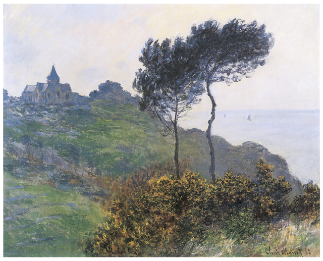 Gemälde Reproduktion von Claude Monet Die Kirche in Varengeville