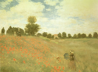 Gemälde Reproduktion von Claude Monet Die Mohnblume von argenteuil