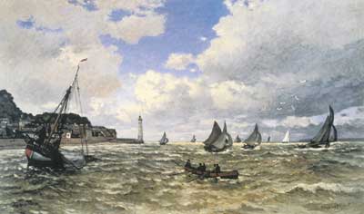 Gemälde Reproduktion von Claude Monet Die Mündung der Seine in Honfleur