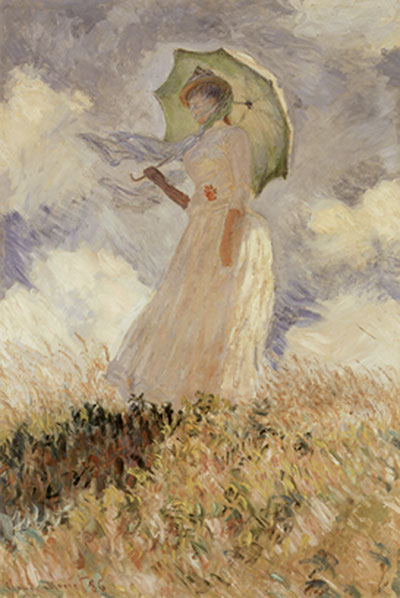 Gemälde Reproduktion von Claude Monet Eine Frau mit Sonnenschirm