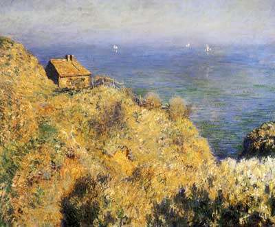 Gemälde Reproduktion von Claude Monet Fisherman 's House, Varengeville