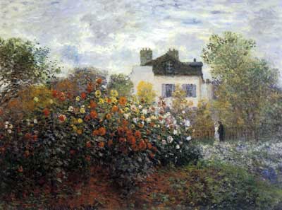 Gemälde Reproduktion von Claude Monet Monets Garden in argenteuil