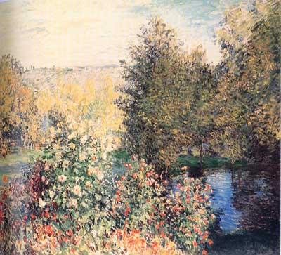 Gemälde Reproduktion von Claude Monet Montgeron Garden Corner