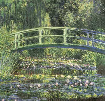 Gemälde Reproduktion von Claude Monet Seerosen und japanische Brücke