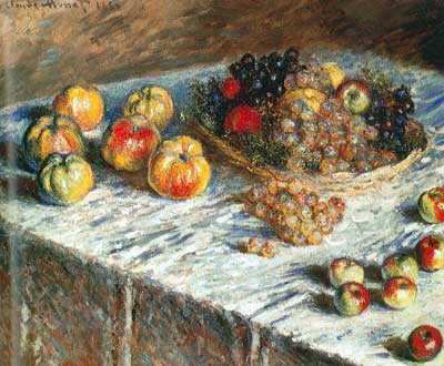 Gemälde Reproduktion von Claude Monet Stilleben: Äpfel und Trauben