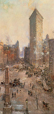 Gemälde Reproduktion von Colin Campbell Cooper Flat Iron Building