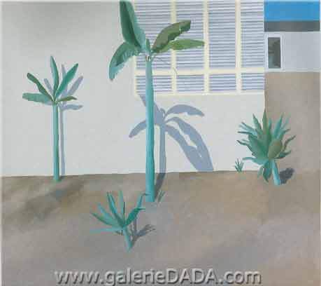 Gemälde Reproduktion von David Hockney Ein Hollywood-Garten