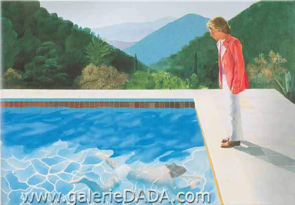 Gemälde Reproduktion von David Hockney Porträt eines Künstlers