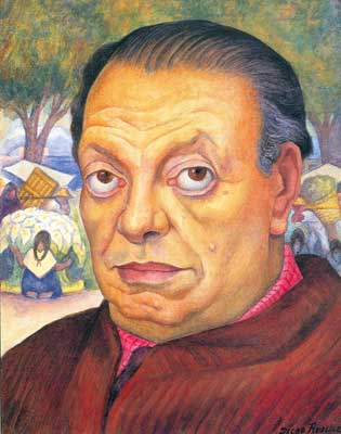 Gemälde Reproduktion von Diego Rivera Selbstporträt