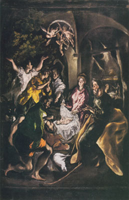 Gemälde Reproduktion von Domenico El Greco Anbetung der Hirten