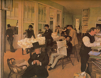 Gemälde Reproduktion von Edgar Degas Cotton Market, New Orleans