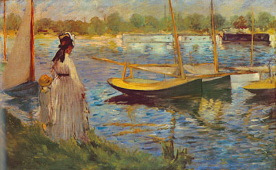 Gemälde Reproduktion von Edouard Manet Der Fluss bei argenteuil