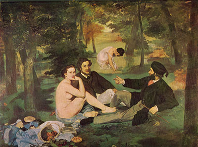 Gemälde Reproduktion von Edouard Manet Mittagessen auf dem Gras