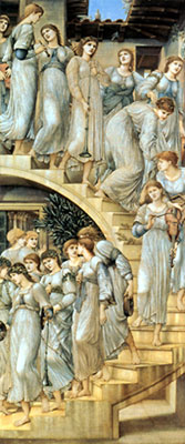 Gemälde Reproduktion von Edward Burne-Jones Die goldene Stufe