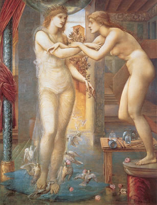 Gemälde Reproduktion von Edward Burne-Jones Die Gottheit feuert