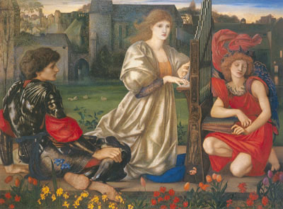 Gemälde Reproduktion von Edward Burne-Jones Le Chant d 'amour