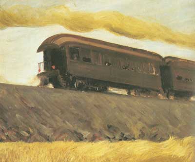 Gemälde Reproduktion von Edward Hopper Eisenbahn