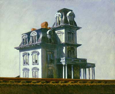 Gemälde Reproduktion von Edward Hopper Haus von der Eisenbahn