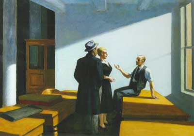 Gemälde Reproduktion von Edward Hopper Konferenz in der Nacht